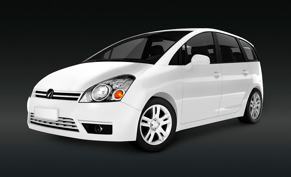 Side View White Minivan 3d Premium Psd Rawpixel