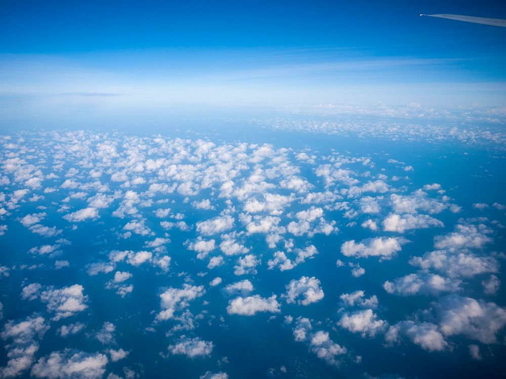 View of the sky from an airplane