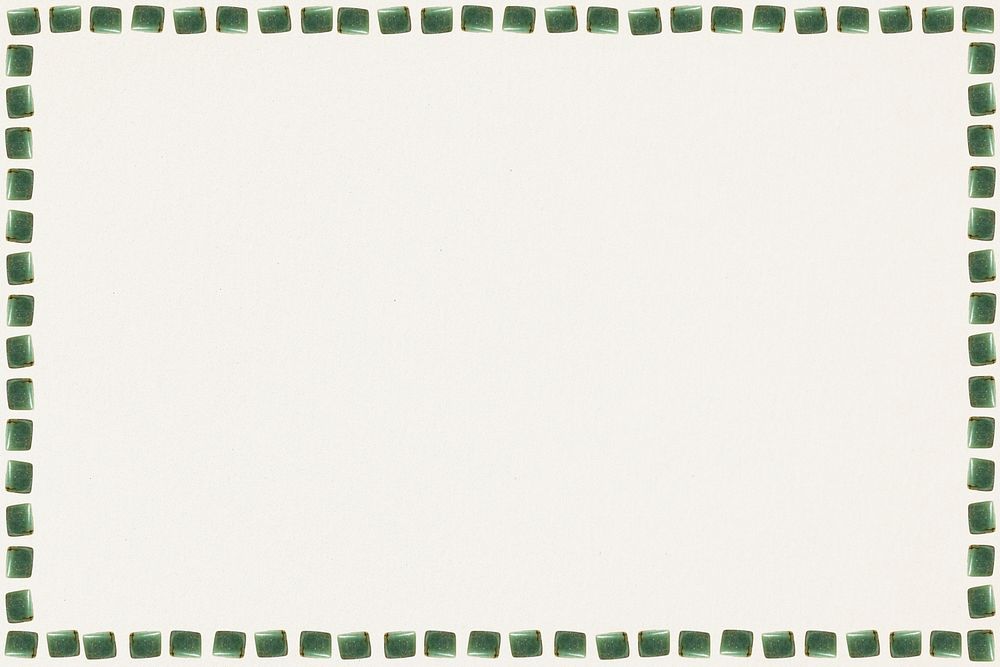 Green jade gemstones frame background