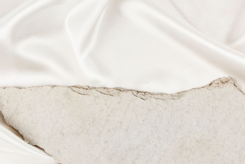 Gypsum sheet with white fabric textured background