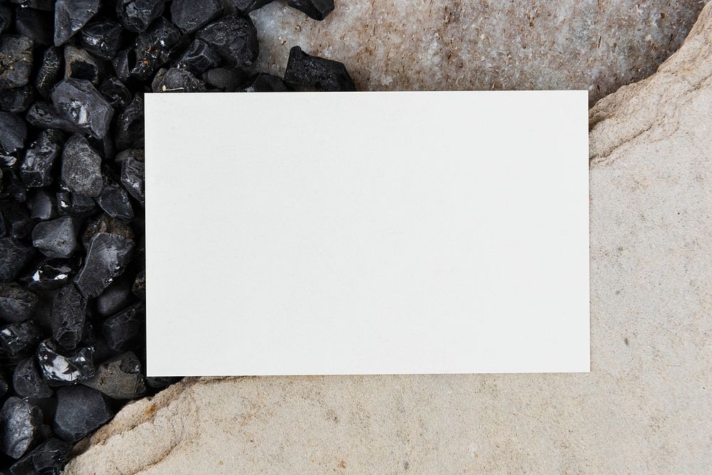 White blank business card mockup