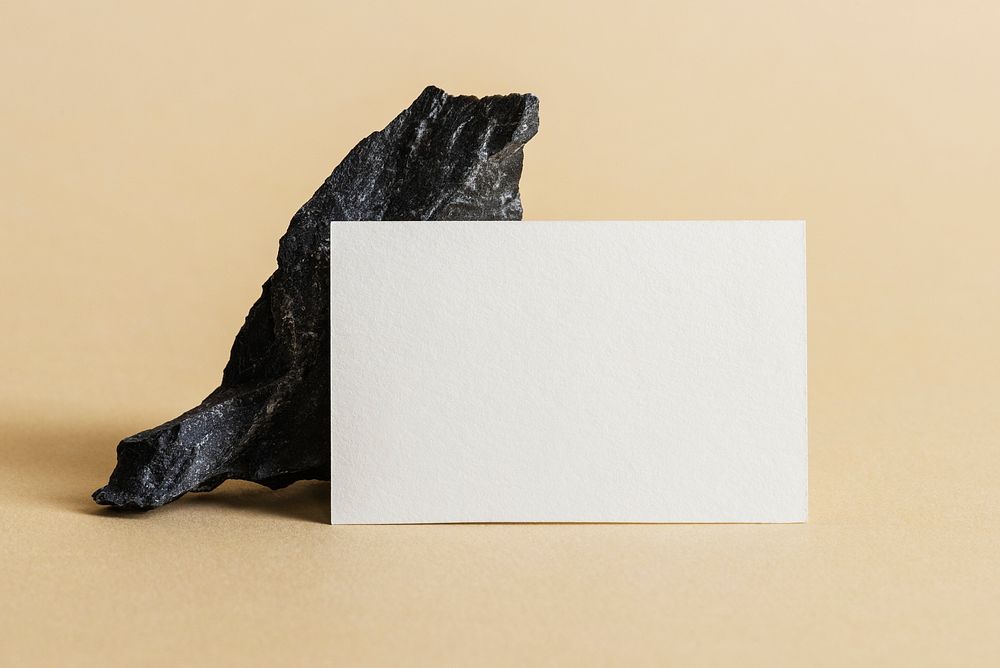 White business card design element