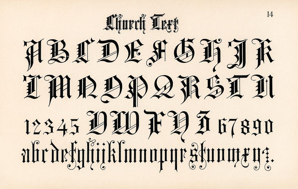 Church text fonts from Draughtsman's | Free Photo - rawpixel