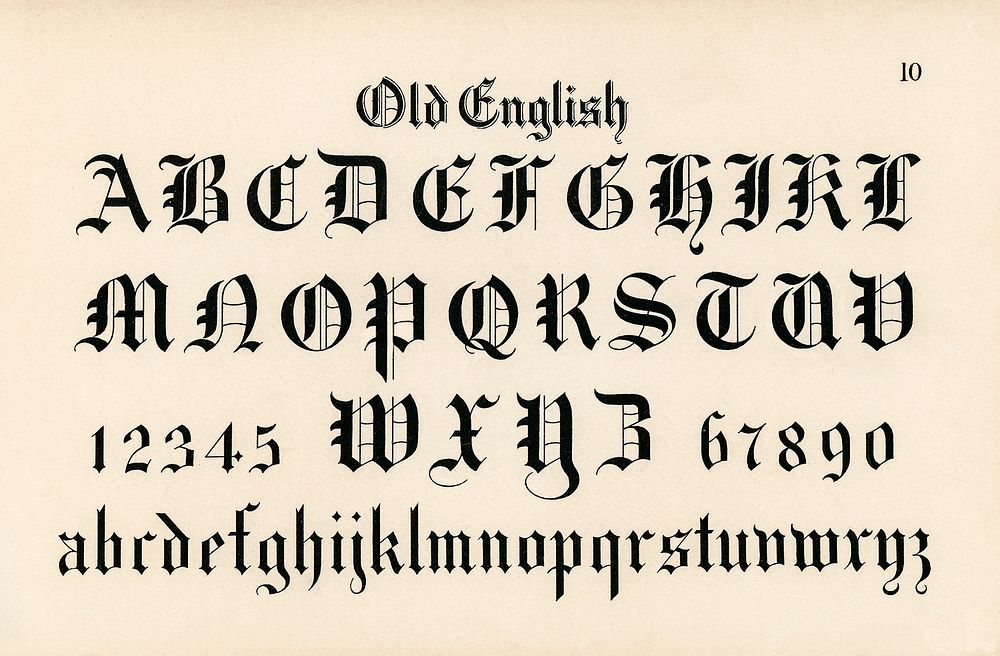 Old English Calligraphy Fonts Draughtsmans Free Photo Rawpixel