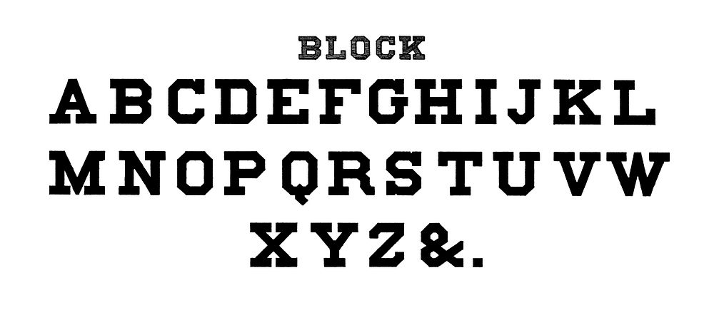 Block calligraphy fonts from Draughtsman's Alphabets by Hermann Esser (1845&ndash;1908). Digitally enhanced from our own 5th…