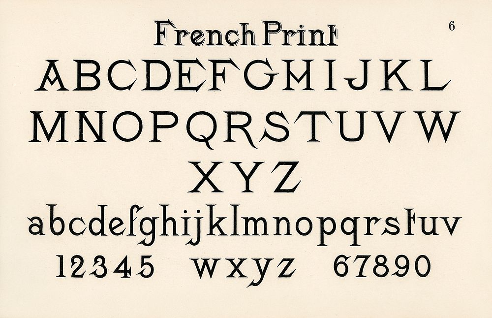French style fonts from Draughtsman's Alphabets by Hermann Esser (1845&ndash;1908). Digitally enhanced from our own 5th…