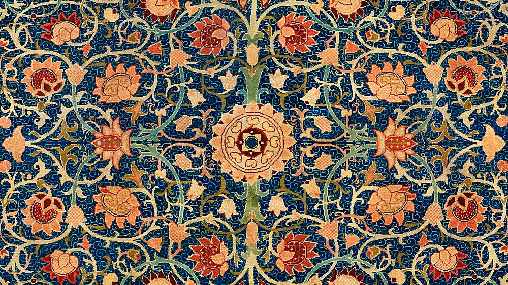 William Morris pattern wallpaper, Holland Park Carpet desktop background