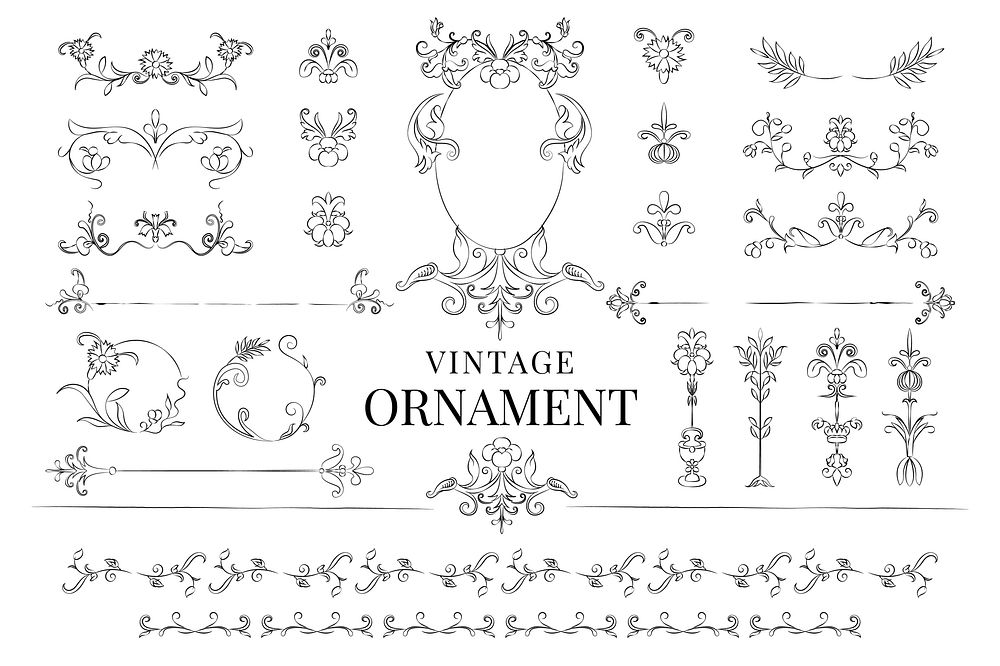 Vintage flourish ornament illustration