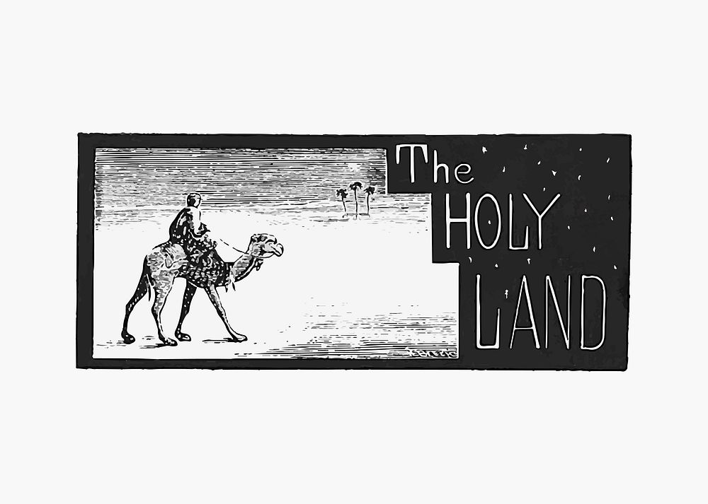 The holy land sign illustration vector