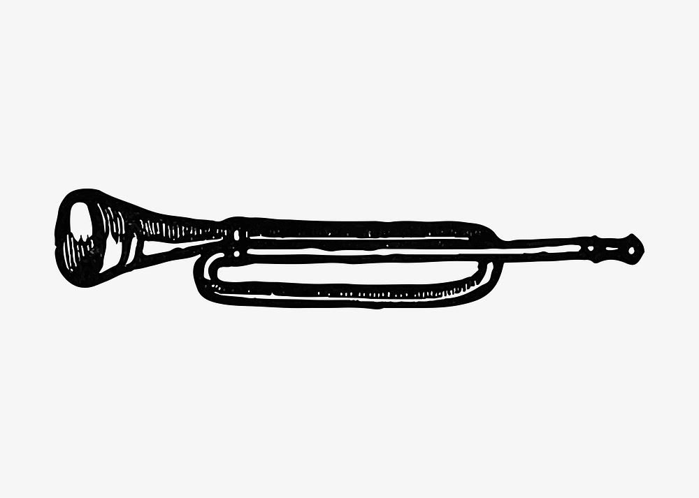 Bugle musical instrument  illustration vector