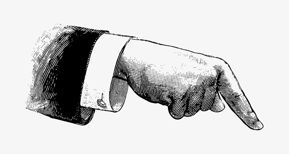 Pointing hand illustration vector