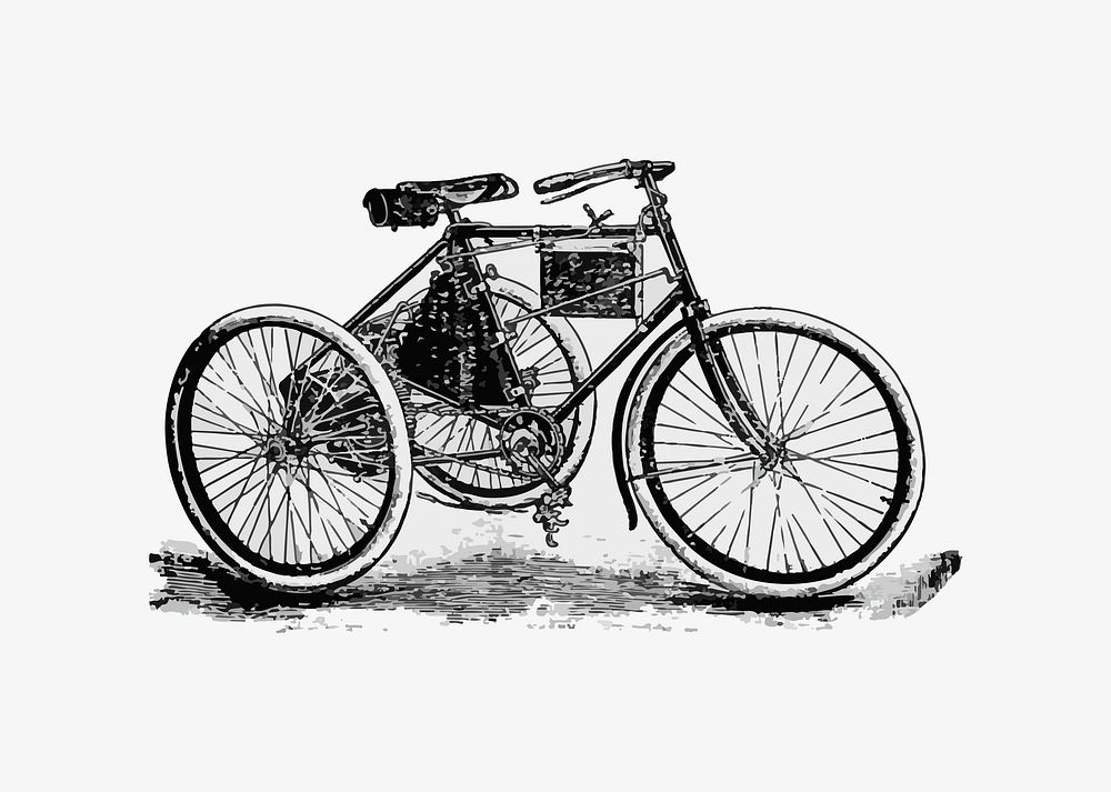 Vintage bicycle illustration vector