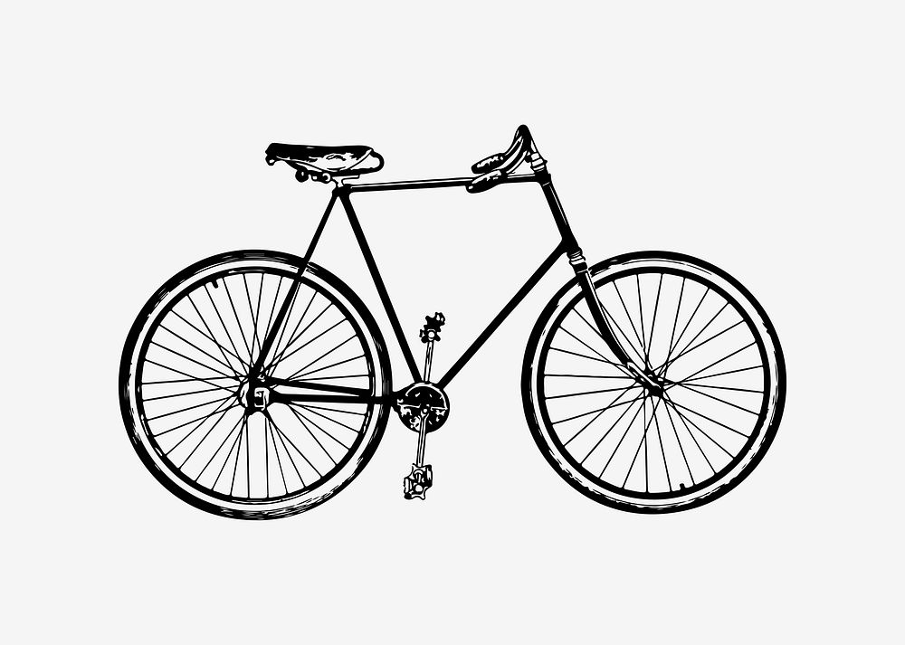 Vintage Victorian style bicycle engraving vector
