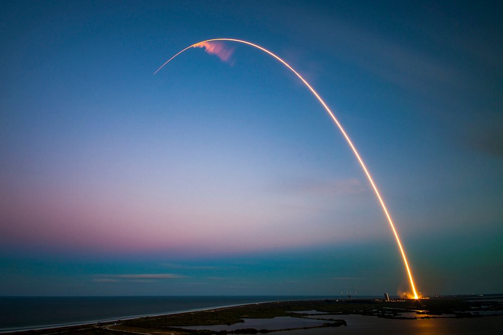 SES&ndash;9 launch (2016). Original from Official SpaceX Photos. Digitally enhanced by rawpixel.