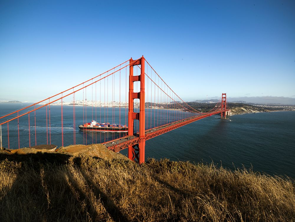 San Francisco Golden Gate Bridge. Original image from Carol M. Highsmith&rsquo;s America. Digitally enhanced by rawpixel.