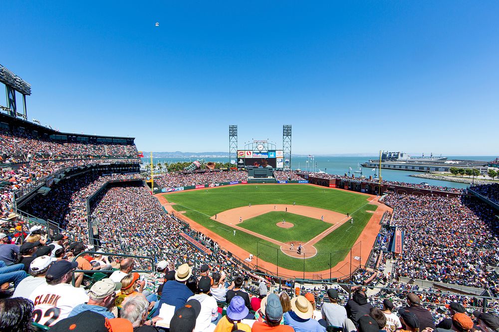 San Francisco Giants baseball team plays the Chicago Cubs at AT&T Ball Park in San Francisco. Original image from Carol M.…