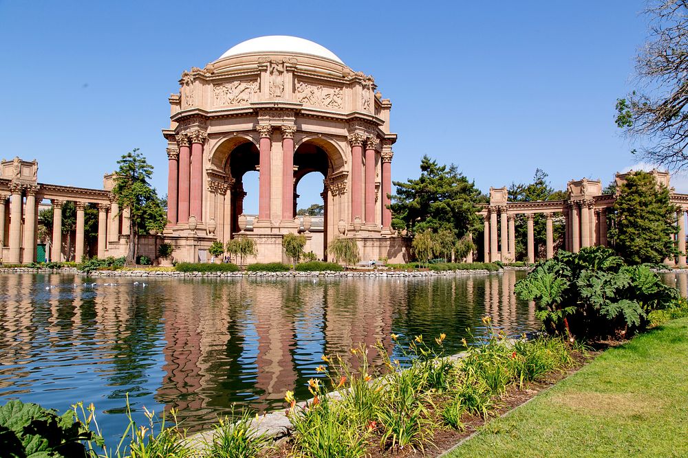 The Palace of Fine Arts in the Marina District of San Francisco, California, is a monumental structure originally…