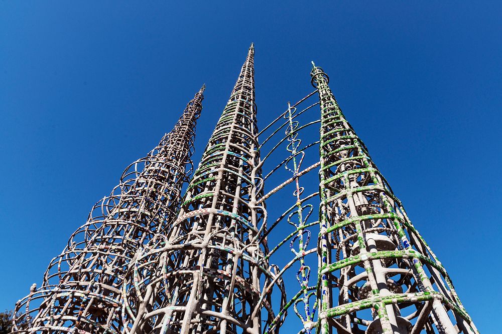 Part of Watts Towers, a collection of structures and art in the low-income Watts section of Los Angeles, California.