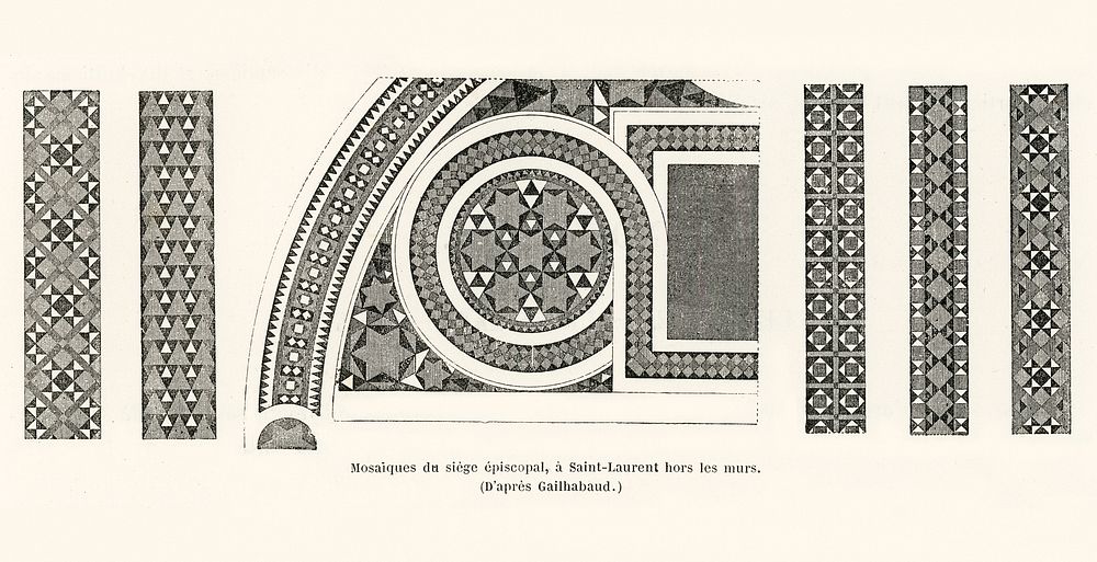 Patterns. Digitally enhanced from our own original 1888 edition from L'ornement Polychrome by Albert Racine (1825–1893).