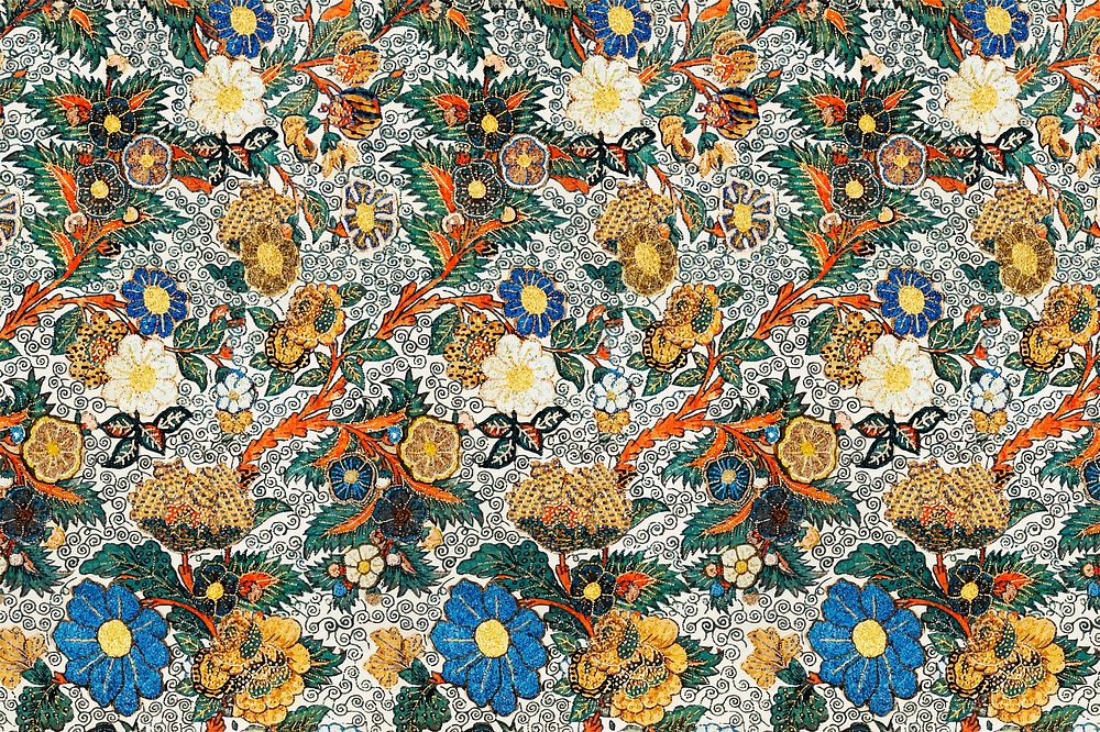 Vintage floral pattern background vector