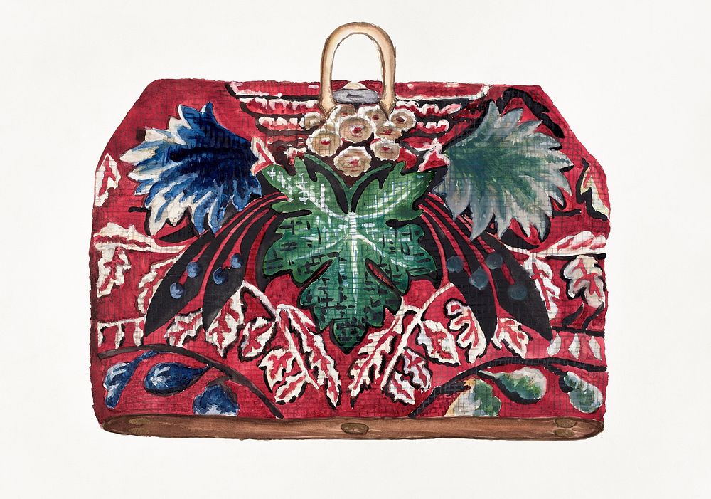 Carpet Bag (c. 1935&ndash;1942) by Beulah Bradleigh. Original from The National Gallery of Art. Digitally enhanced by…