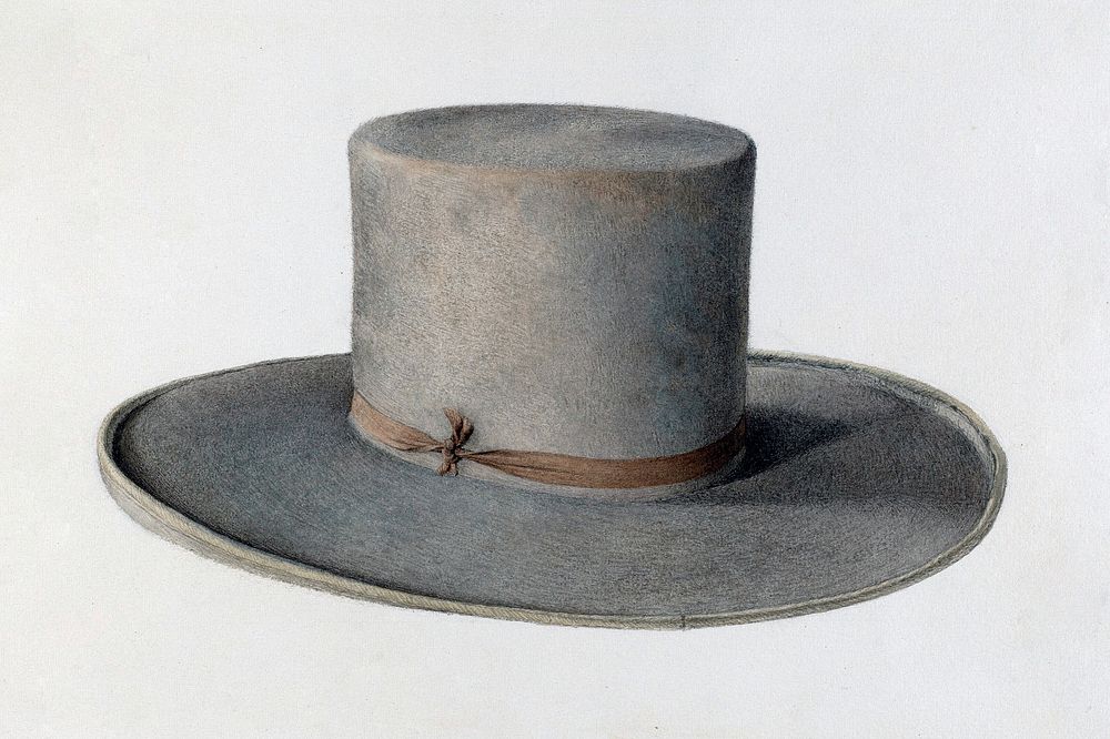 Shaker Man's Hat (c. 1936) by Ingrid Selmer&ndash;Larsen. Original from The National Gallery of Art. Digitally enhanced by…