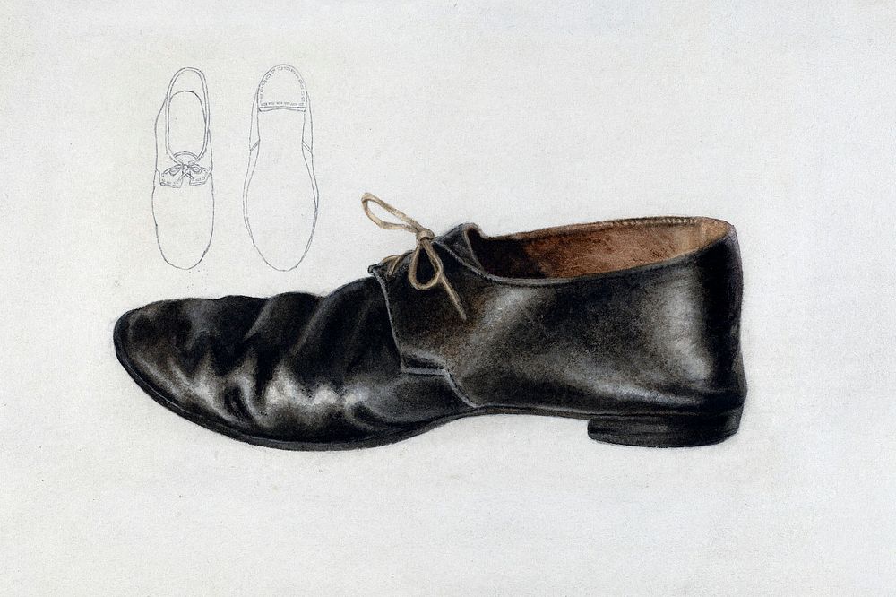 Shoe (1935&ndash;1942) by Lucille Chabot. Original from The National Gallery of Art. Digitally enhanced by rawpixel.
