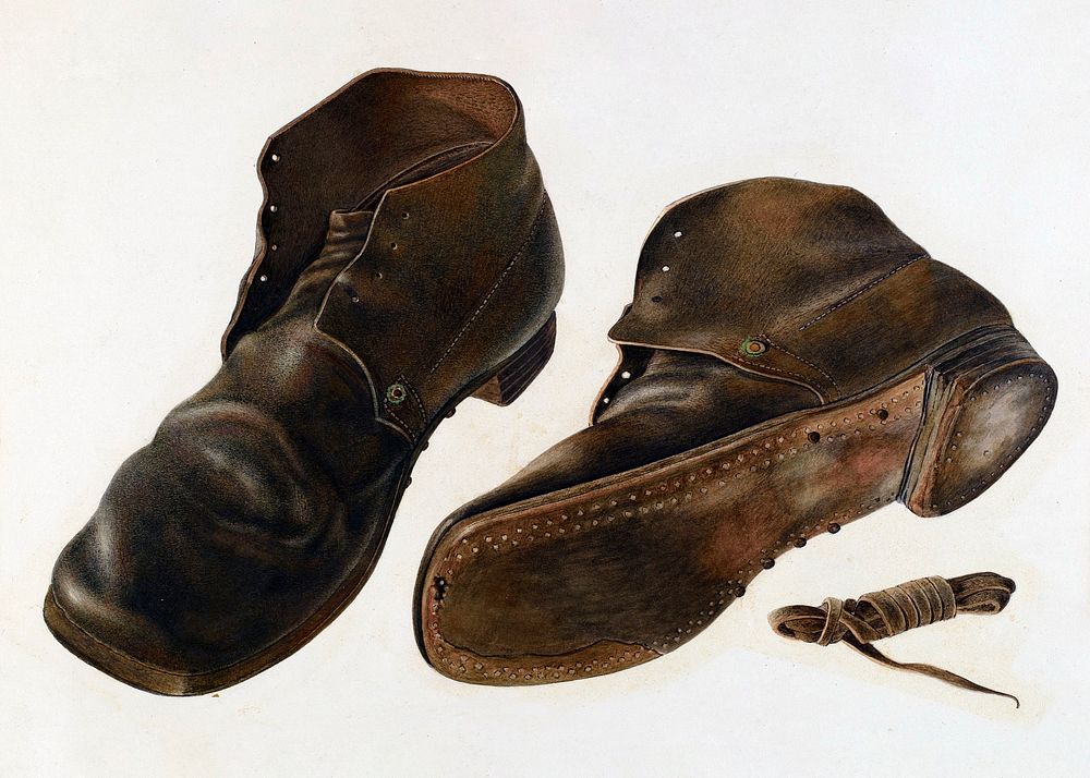 Shoes (c. 1940) by Albert Rudin and Archie Thompson. Original from The National Gallery of Art. Digitally enhanced by…