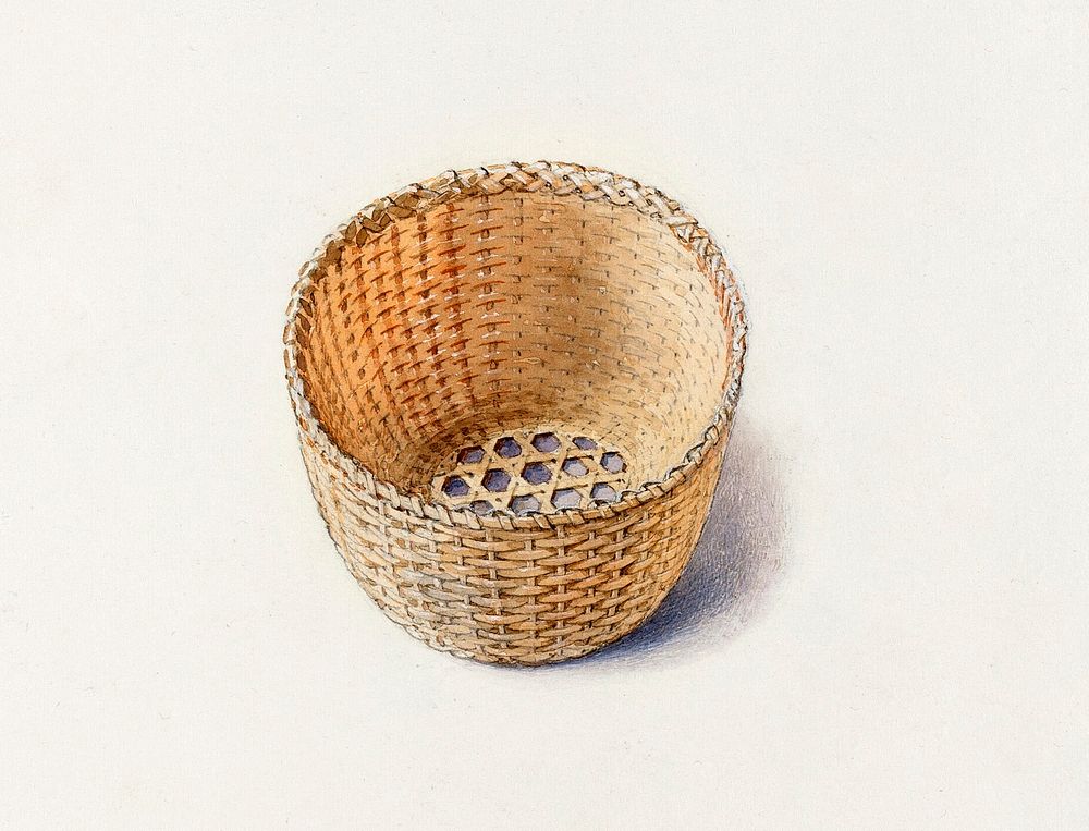 Shaker Basket (1935&ndash;1942) by Alfred H. Smith. Original from The National Gallery of Art. Digitally enhanced by…