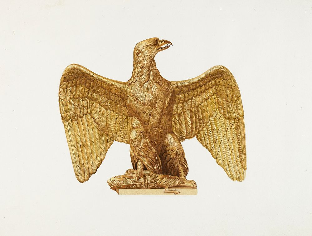 Architectural Ornament (Eagle) (1935/1942) by Robert Pohle. Original from The National Galley of Art. Digitally enhanced by…