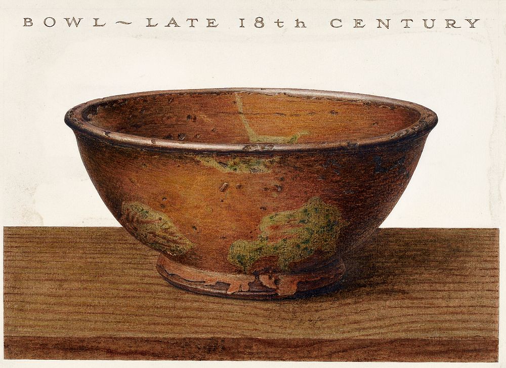 Bowl (ca. 1937) by John Matulis. Original from The National Gallery of Art. Digitally enhanced by rawpixel.