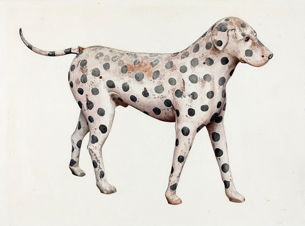 Dalmatian (1935/1942) by Betty Fuerst. Original from The National Gallery of Art. Digitally enhanced by rawpixel.