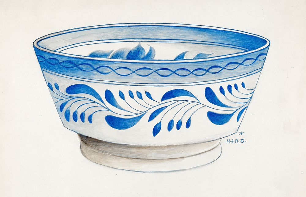 Fruit Bowl (ca. 1936) by Margaret Stottlemeyer. Original from The National Gallery of Art. Digitally enhanced by rawpixel.