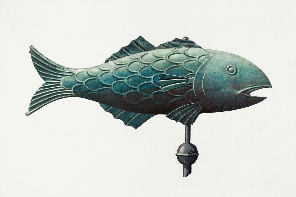 Weather Vane (Fish), (1935–1942) by unknown American 20th Century artist. Original from The National Gallery of Art.…