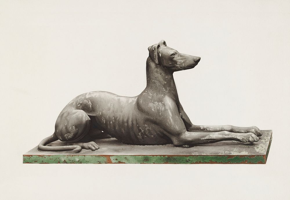 Garden Ornament (Greyhound) (ca. 1939) by George Constantine. Original from The National Gallery of Art. Digitally enhanced…