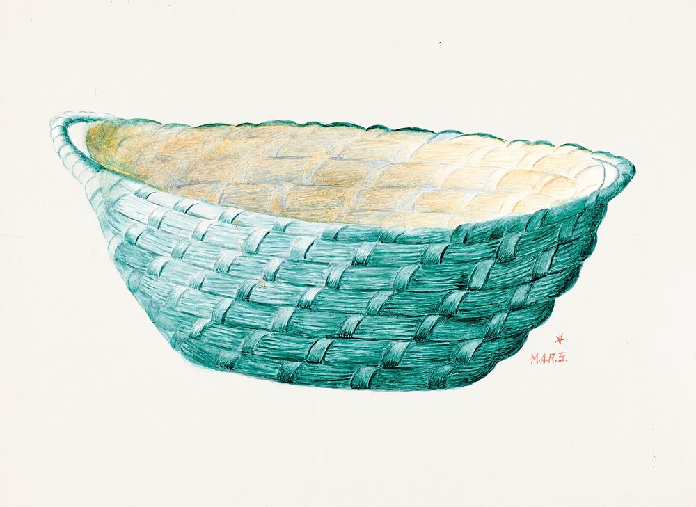 Hand Made Work Basket (1935&ndash;1942) by Margaret Stottlemeyer. Original from The National Gallery of Art. Digitally…