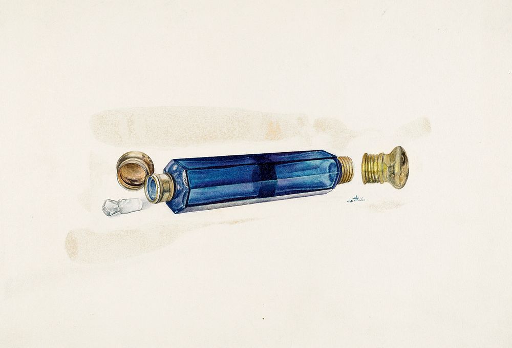 Perfume Bottle (ca. 1938) by Ralph Atkinson. Original from The National Gallery of Art. Digitally enhanced by rawpixel.