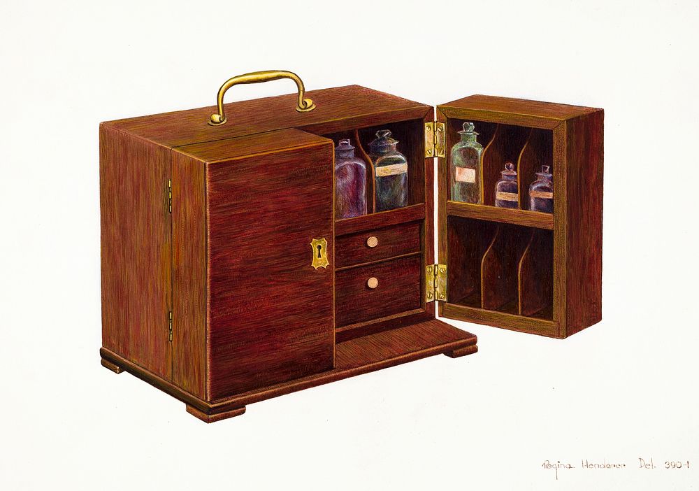 Portable Medicine Cabinet (c. 1938) by Regina Henderer. Original from The National Gallery of Art. Digitally enhanced by…