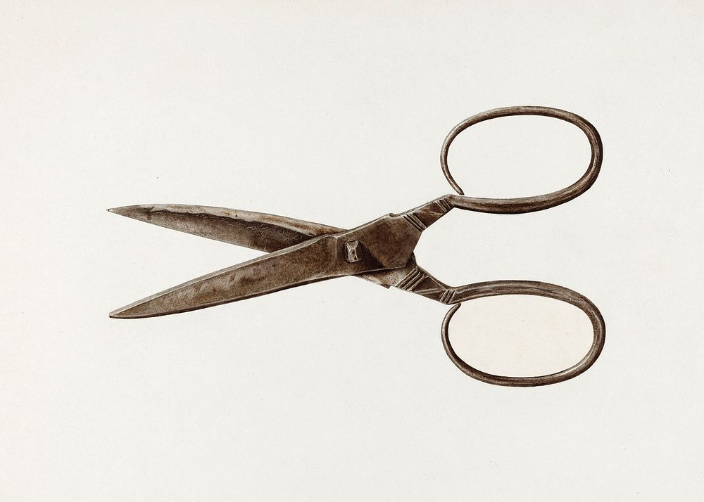 Scissors (1939) by Walter Praefke. Original from The National Gallery of Art. Digitally enhanced by rawpixel.
