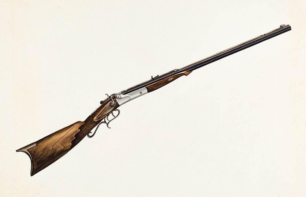 Rifle (ca.1936) by Natalie Simon. Original from The National Gallery of Art. Digitally enhanced by rawpixel.