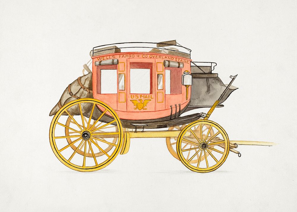 Stage-coach (1935&ndash;1942) by Rose Campbell-Gerke. Original from The National Gallery of Art. Digitally enhanced by…
