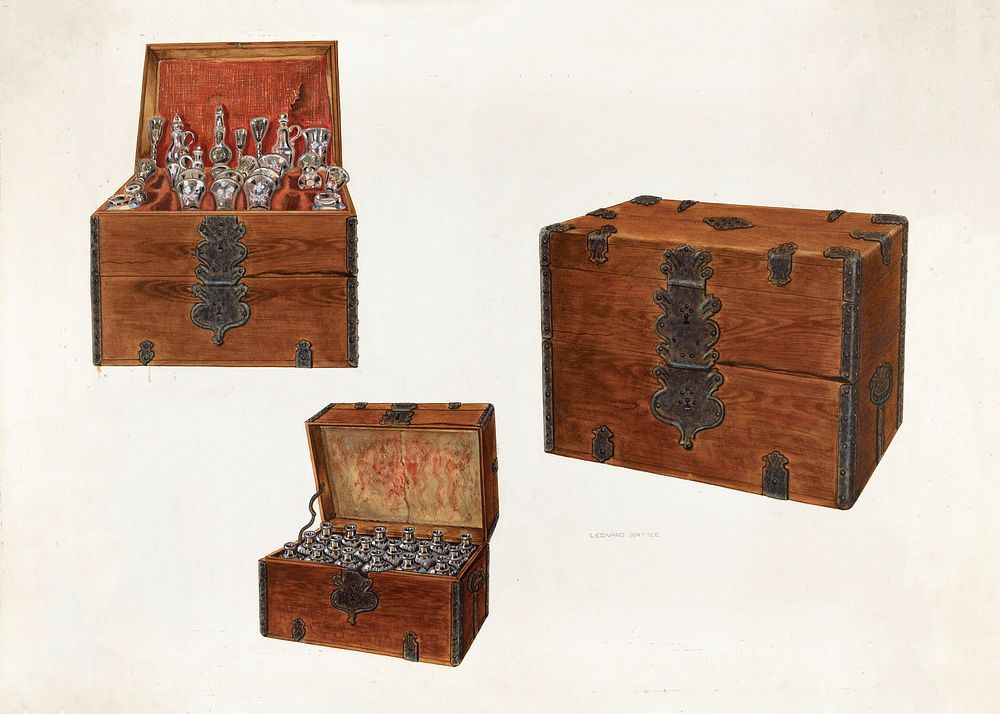 Wine Chest (ca.1940) by Leonard Battee. Original from The National Gallery of Art. Digitally enhanced by rawpixel.