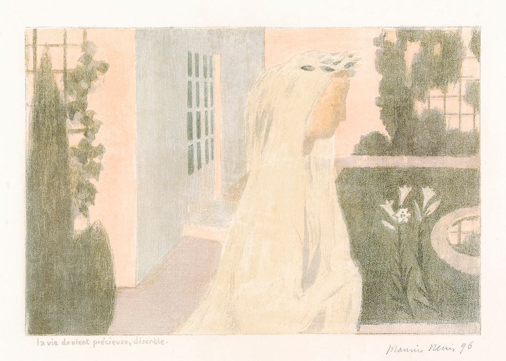 Life Becomes Precious, Discreet (1899) print in high resolution by Maurice Denis. Original from The Art Institute of…