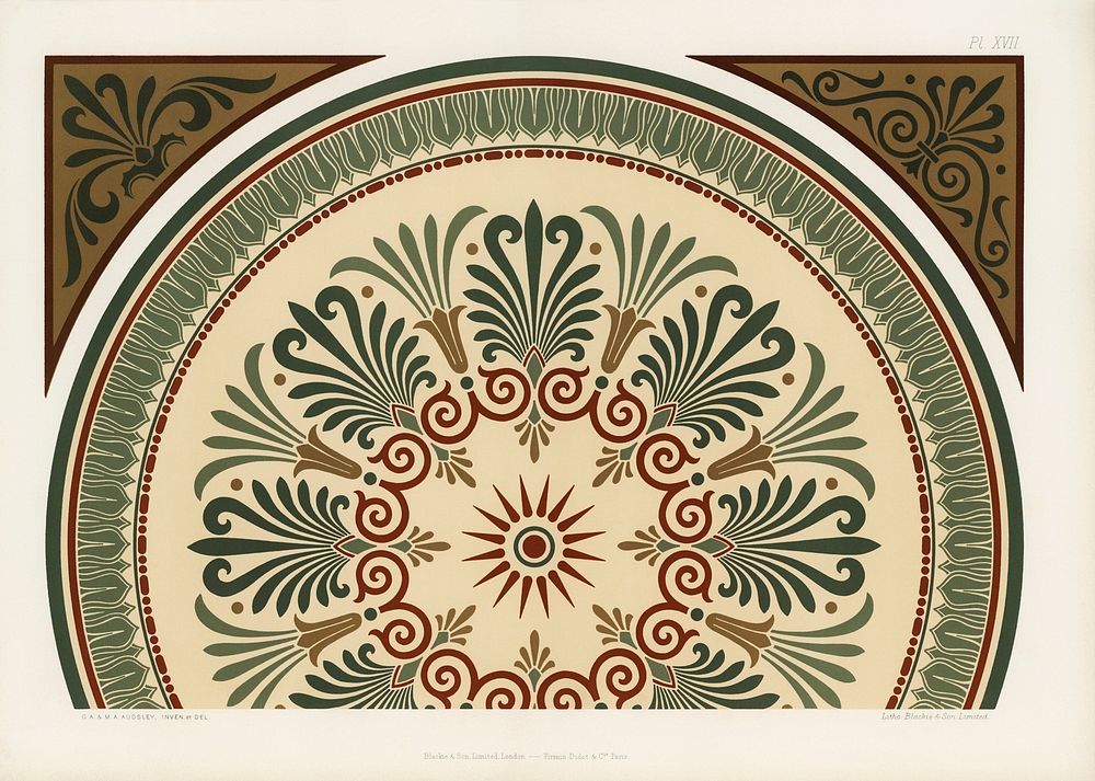 Greek pattern. Digitally enhanced from our own original first edition of The Practical Decorator and Ornamentist (1892) by…
