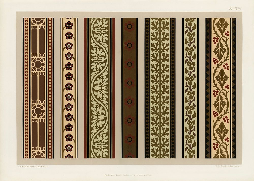 Medieval pattern. Digitally enhanced from our own original first edition of The Practical Decorator and Ornamentist (1892)…