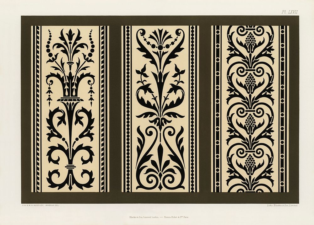Antique Renaissance pattern. Digitally enhanced from our own original first edition of The Practical Decorator and…