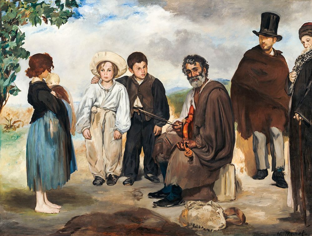 The Old Musician (1862) painting in high resolution by Edouard Manet. Original from National Gallery of Art. Digitally…