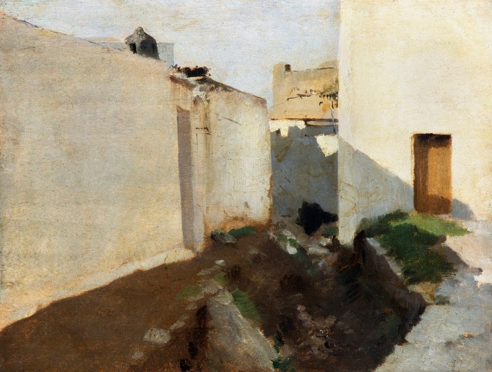 White Walls in Sunlight, Morocco (ca. 1879&ndash;1880) by John Singer Sargent. Original from The MET Museum. Digitally…