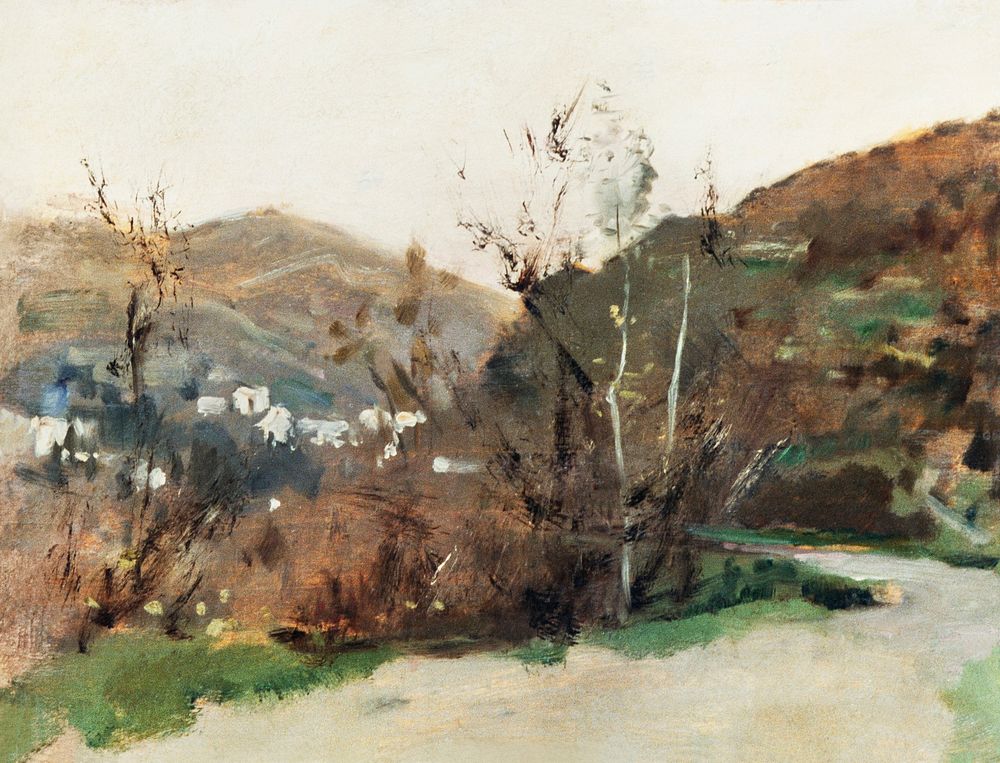 Spanish Landscape (ca. 1879&ndash;1880) by John Singer Sargent. Original from The MET Museum. Digitally enhanced by rawpixel.