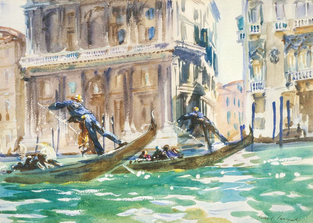 View of Venice (1906) by John Singer Sargent. Original from The Public Institution Paris Mus&eacute;es. Digitally enhanced…
